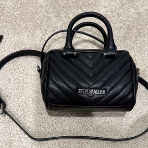 Steve Madden Black Chevron Mini Bag